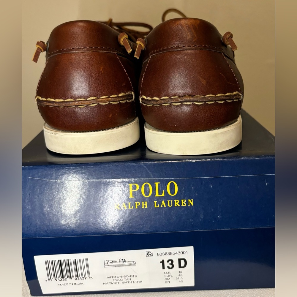 Polo Ralph Lauren Merton Leather Boat Shoe size 13 slightly worn - Picture 2 of 7